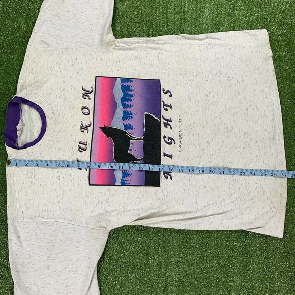 Yukon Nights Graphic Tee - Cream and Purple - Picture 4 of 10